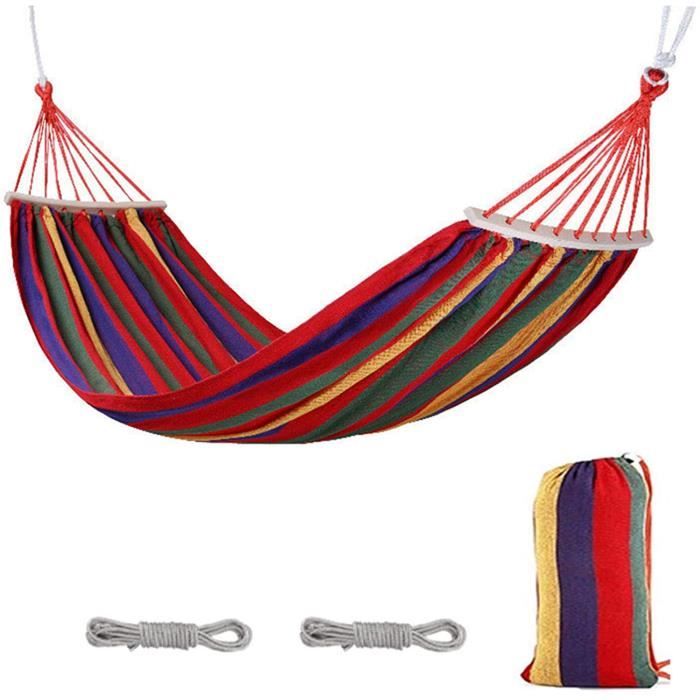 Hamac de jardin suspendu avec coussin gonflable et corde, décoration de ...