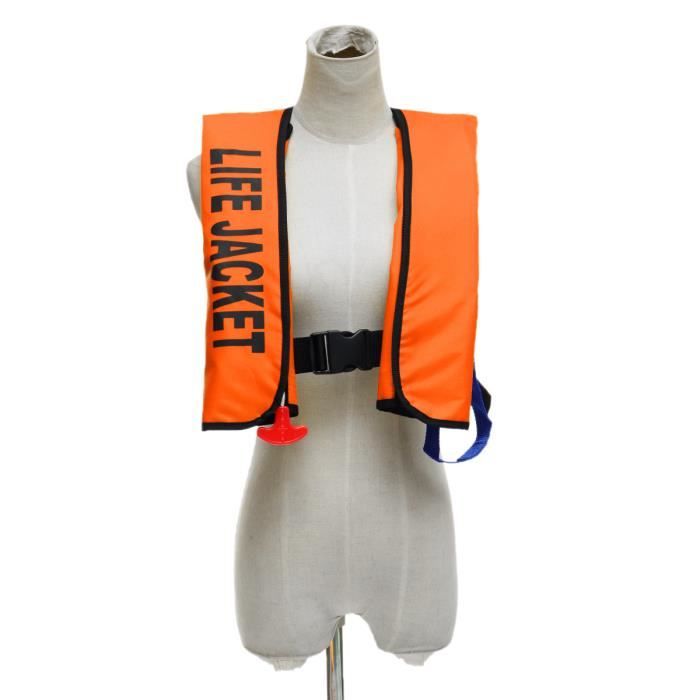 Manual - Bleu - ISEFIL Gilet De Sauvetage Gonflable Automatique Pour