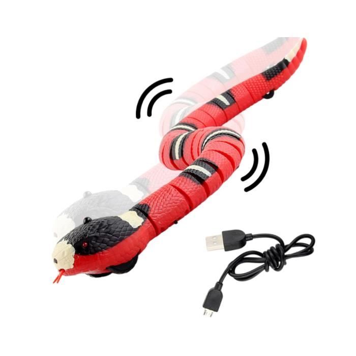 Serpent de détection intelligent Jouet électronique rechargeable pour chat serpent Jouet de faux serpents Rechargeable de farce avec