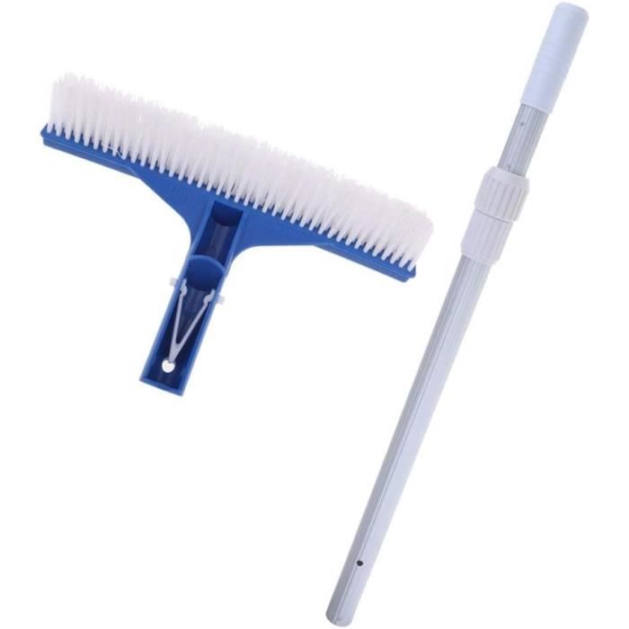 Brosse de piscine plastique, poils nylon, 25cm, bleu et blanc, nettoyage efficace - Jardin Brosse de piscine plastique, poils nylon, 25cm, bleu et blanc, nettoyage efficace - Jardin