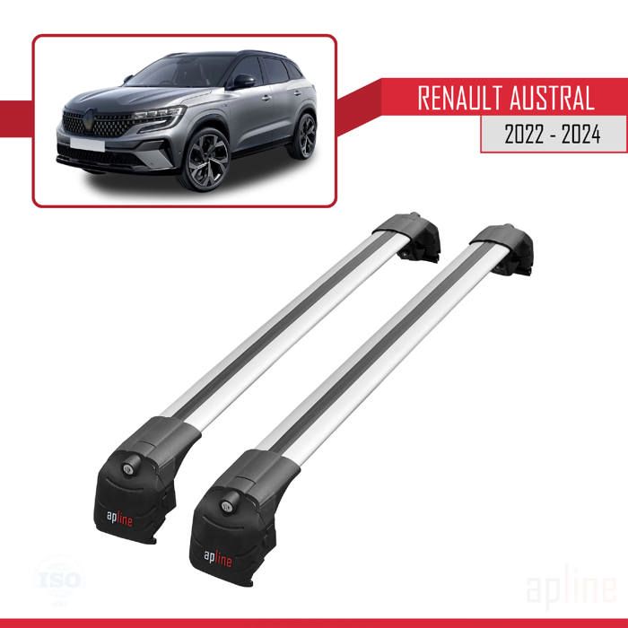Compatible avec Renault Austral 2022-2024 Barres de Toit ACE-2 Railing Porte-Bagages de voiture GRIS