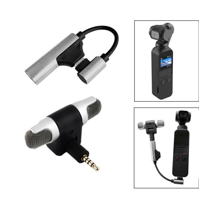 Type C à 3,5 mm adaptateur audio externe Microphone sans fil pour DJI ...