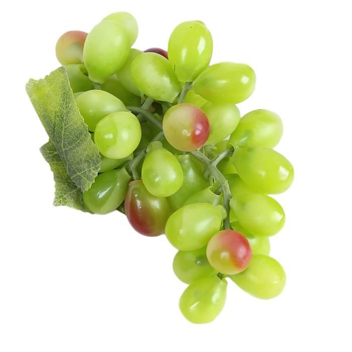 Bouquet artificiel réaliste raisins plastique faux fruits décoration de maison_H