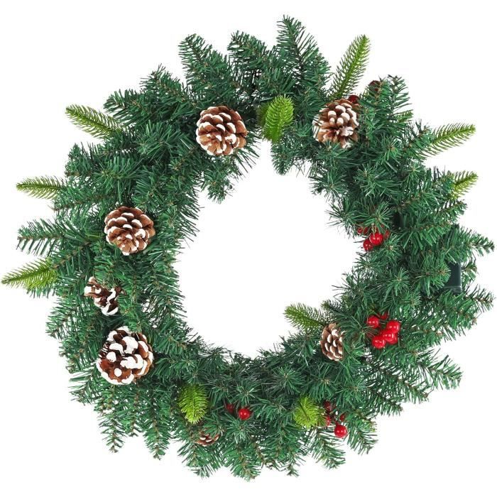 12 Mini Couronnes De Noël Avec Baies Rouges – Décoration Table, Mariage Rustique, Fêtes