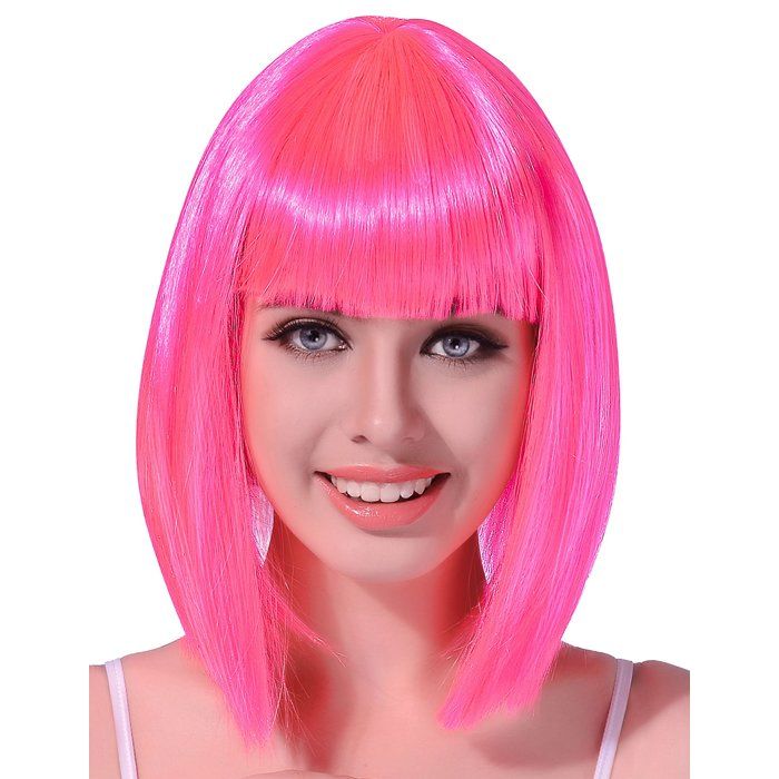 perruque fluo femme