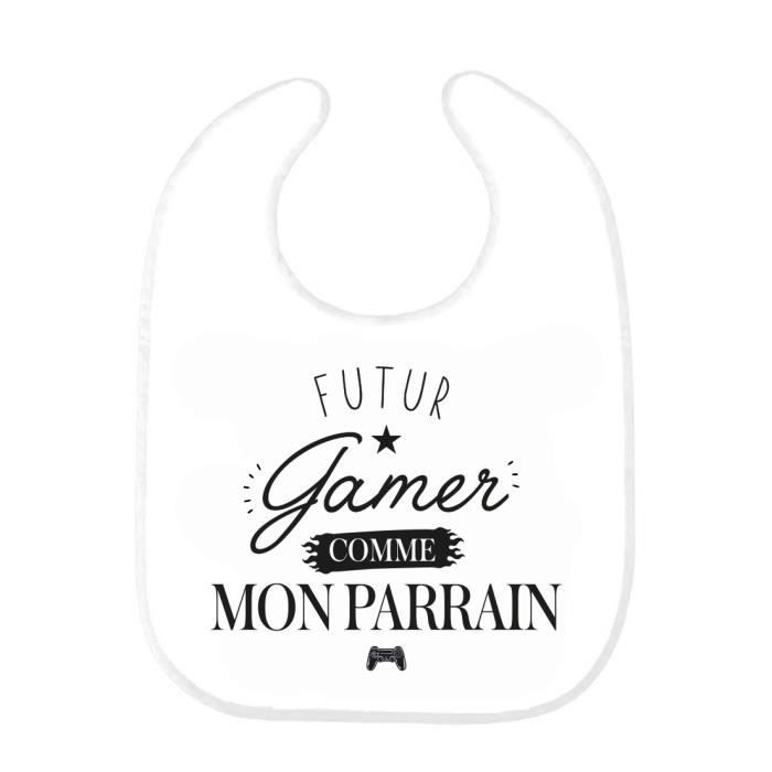 Bavoir Bebe Imprime Citation Naissance Humour Futur Gamer Comme Mon Parrain Ref0333 Cdiscount Puericulture Eveil Bebe