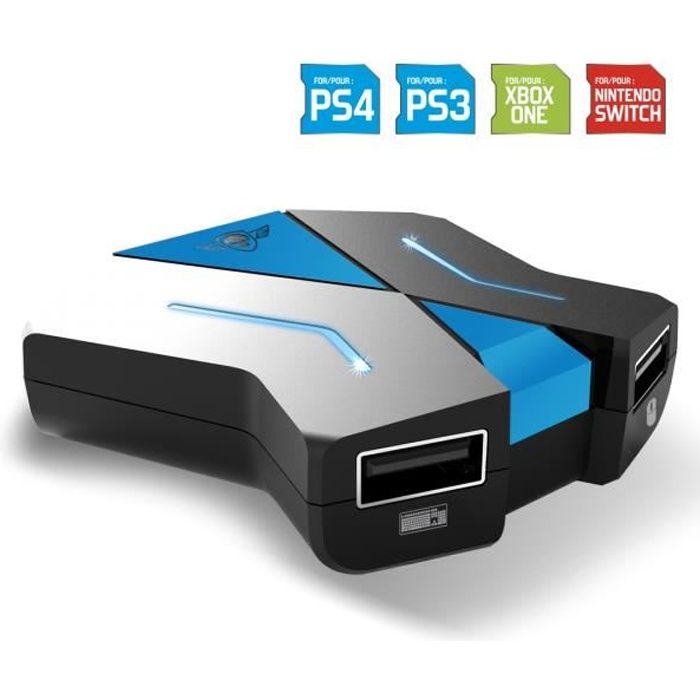 Xbox One/Switch Lazmin Adaptateur de Clavier Souris et convertisseur de Souris pour Console de Jeu PS4 PS3 Converter 