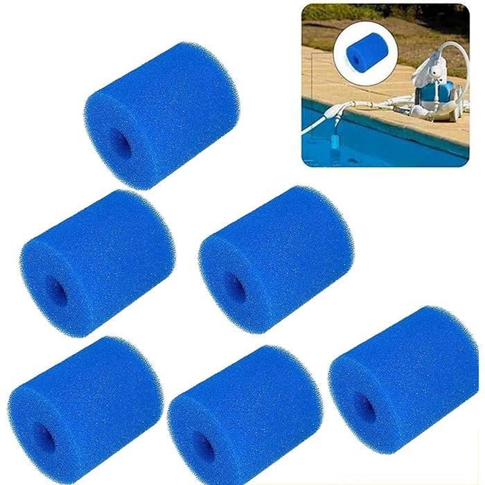 Cartouche éponge Intex Cartouche Éponge Filtre Piscine Intex Type H - 10,2cm Hauteur - Réutilisable Lavable - Bleu Entretien Piscine économique écologique