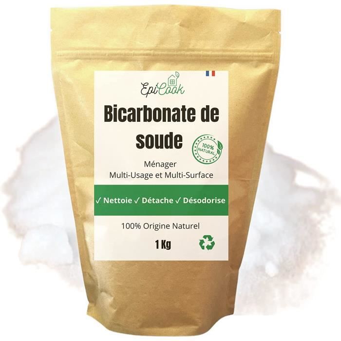 Bicarbonate de soude Ménager 1 kg - Nettoyant Détartrant
