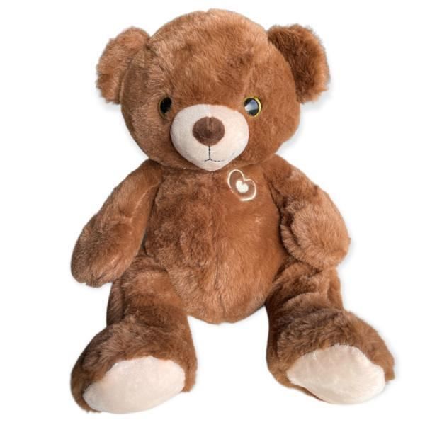 Peluche Nounours brun Marron 28cm Toucher agr able et tout doux