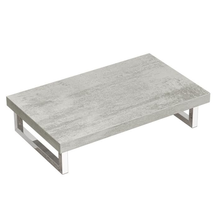 doporro Plan de Vasque Gris Claire 45x80cm Meuble sous Lavabo Plan Lave Mains avec 2 Supports en INOX