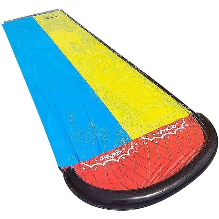 Toboggan Aquatique XXL 480 X 80 Cm Avec Bodyboards – Jeu D'Eau Extérieur Pour Pelouse