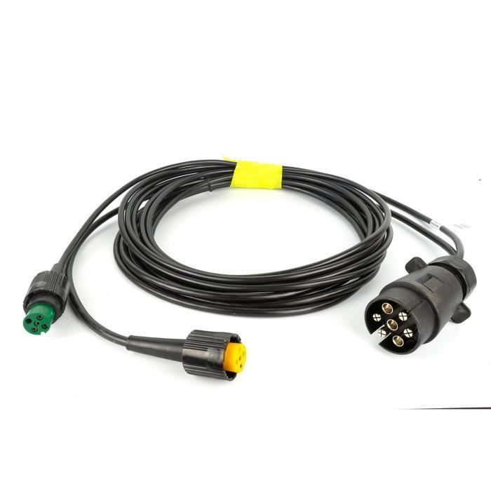  Mantes Câble électrique pour Remorque 7 Broches sans baïonnette  4 m avec conducteurs de Section 0,5 mm