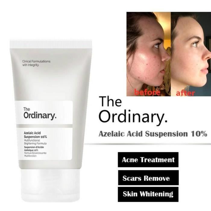 30ml Crème Emulsion Maquillage Azélaïque Azelaic Acide Suspension 10% Formule Eclaircissante Haute Adhérence Traitement Peau Visage