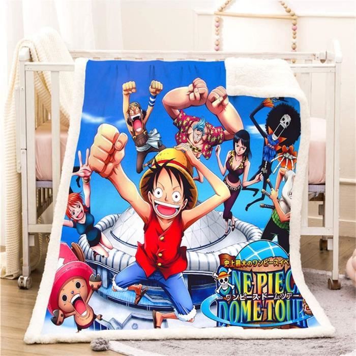 One Piece Luffy Couverture plaid polaire extra douce chaude couverture de  canapé couverture moelleuse 60x120cm[6761]