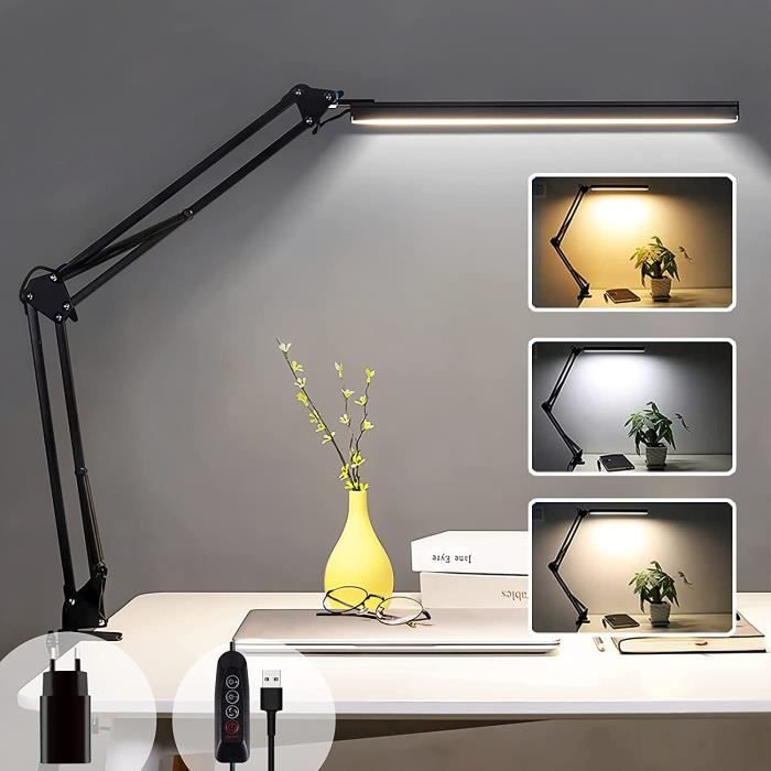 LAOPAO-Lampe de bureau LED à double tête EU et US, lampe de bureau  d'architecte