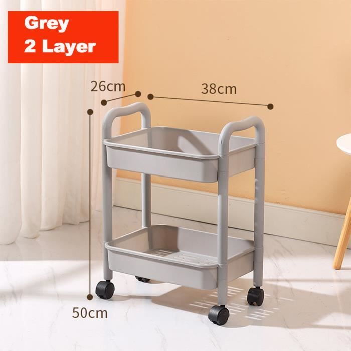 Chariot Roulant Avec Étages – Mobile, Multifonction, Blanc, Pour Bureau, Cuisine, Salle De Bain