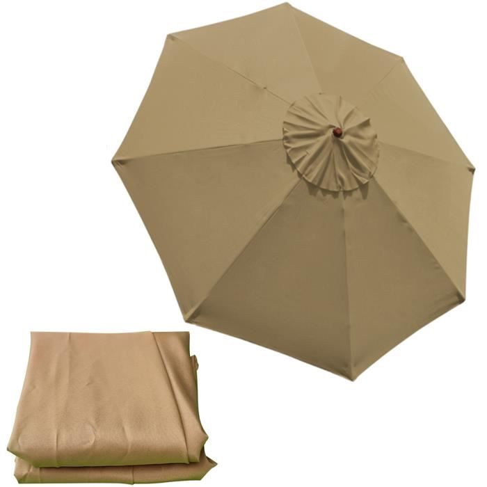 Housse de remplacement pour parasol 3M à 8 bras - AUTREMENT - Kaki - Polyester - Protection UV30+