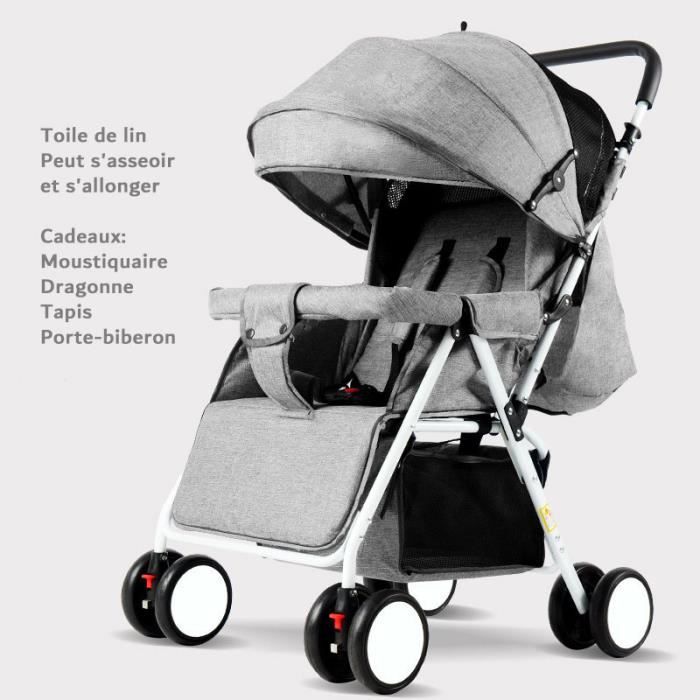 poussette canne légère et inclinable