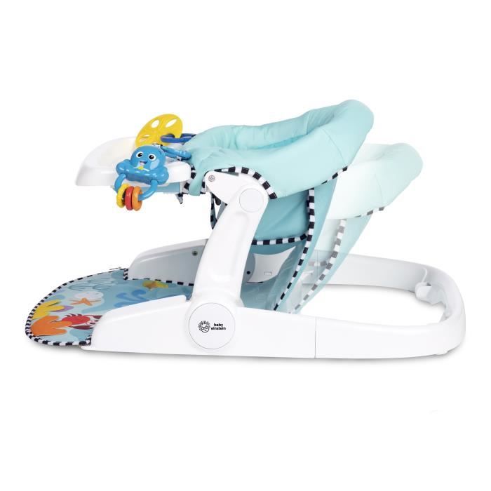 BABY EINSTEIN Sea of Support 2-en-1, siège au sol position assise, avec tablette et jouets amovibles, à partir de 4 mois