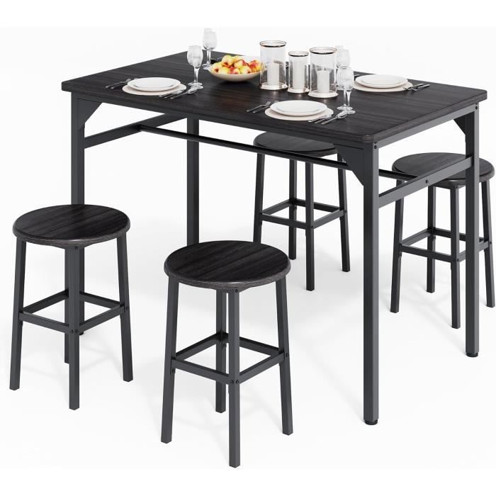 Bealife Dining Table Set - Home Table and Chairs 5 Piece Set - Bar Table and Chairs with 4 Chairs