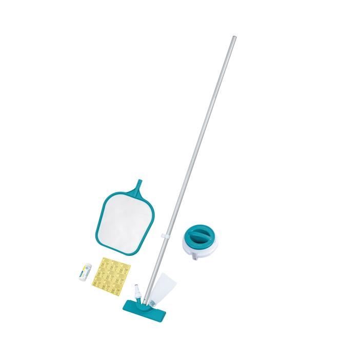 Kit de nettoyage piscine jusquà Bestway Aquaclear épuisette flotteur aspirateur bande de test patch de réparation