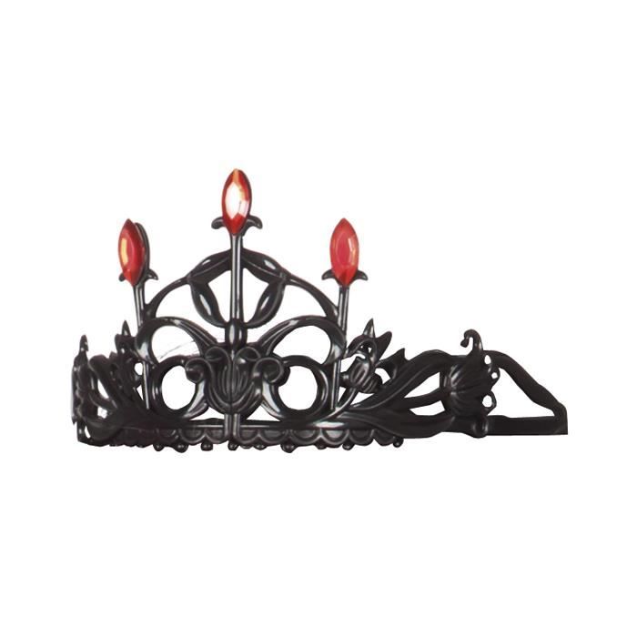 Couronne Gothique Corbeau Halloween - Serre-Tête Adjustable - Pour Déguisement Sorcière, Roi Tenèbres