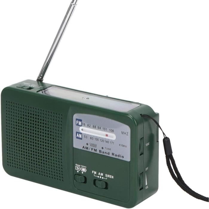 Muse M-025 RW Blanc Radio analogique Am/FM Portable avec Haut-Parleur intégré
