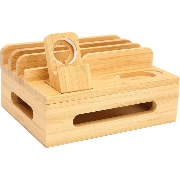 Station Charge Bamboo YUMILI - Support Pour Téléphone Et Montre