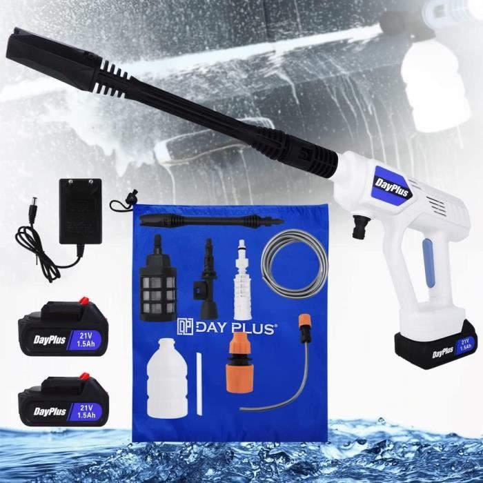 📢📢60 % de réduction !!⏰🚗 Nettoyeur Haute Pression Portable 30 BAR – Sans Fil, Polyvalent (Auto/Vélo/Terrasse) & Autonomie Longue🔋
