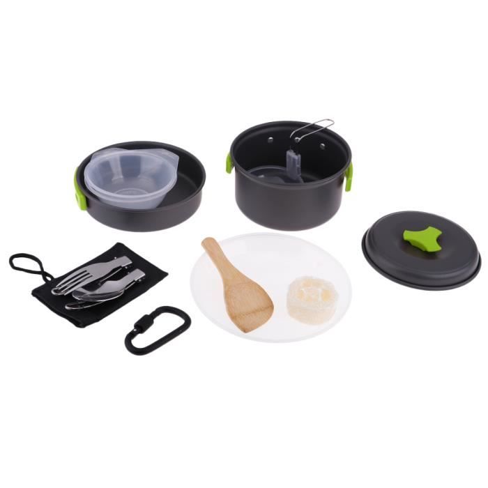 Kit Cuisine Camping - Ustensiles, Bol, Casserole, Aluminium, Portable, Randonnée