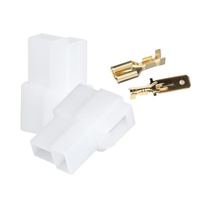 Lot 40 Connecteurs électriques 2 Broches étanches - Pour Câble 18-22 AWG - Raccords Rapides Sans Soudure - Voiture, Bateau, LED