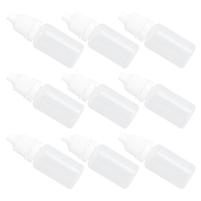 Flacons Compte-Gouttes 10ml - Lot De 20 - Plastique Souple Transparent - Pour Huiles Essentielles Ou Cosmétiques