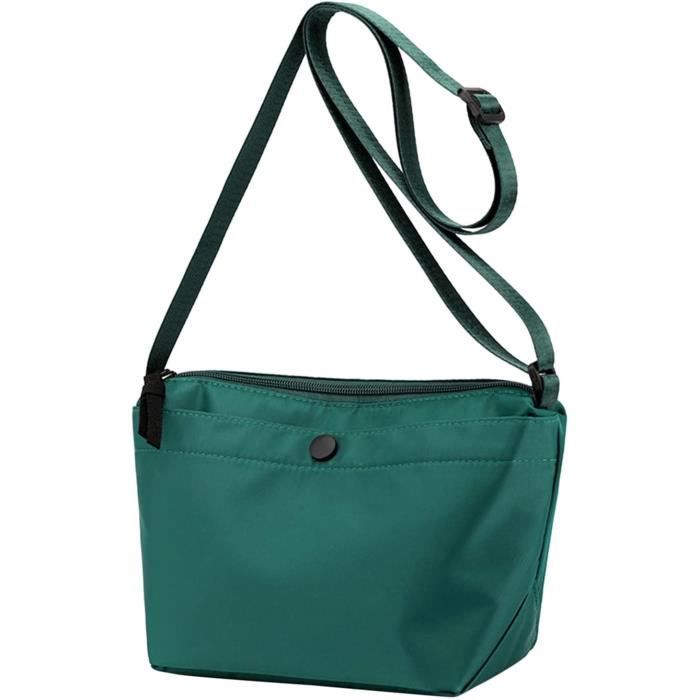 Sac Bandoulière Petit Format En Toile Pour Femme - 3 Compartiments Pour Téléphone, Portefeuille, 19x12x2 Cm, Bandoulière Réglable | Idéal Quotidien, Voyage, Activités