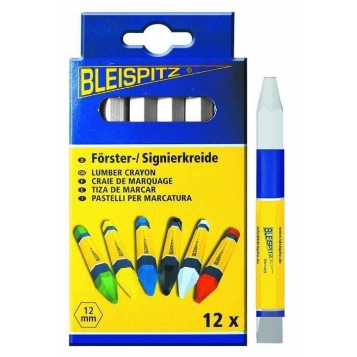 Boite de 12 craies de marquage forestière blanche