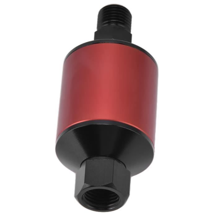 PerGar Séparateur D'Huile Et D'Eau Pour Aérographe - Filtre Rouge Avec 3 Filtres Coton Interchangeables - Raccord Compresseur Air