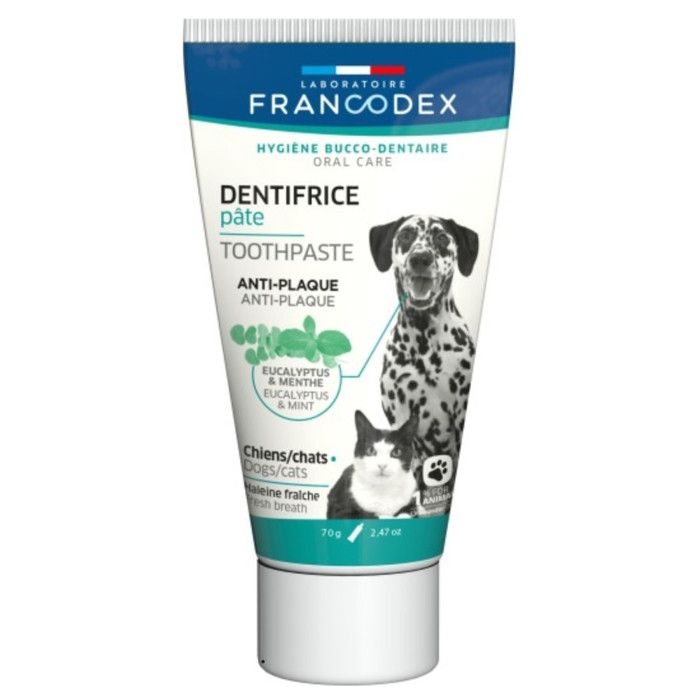 Dentifrice Pâte Pour Chiens et Chats Tube de 70g - Francodex
