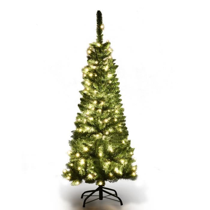 Sapin De Noël Artificiel 1,5 M – 350 Branches – Pied Fer – Vert – Neuf