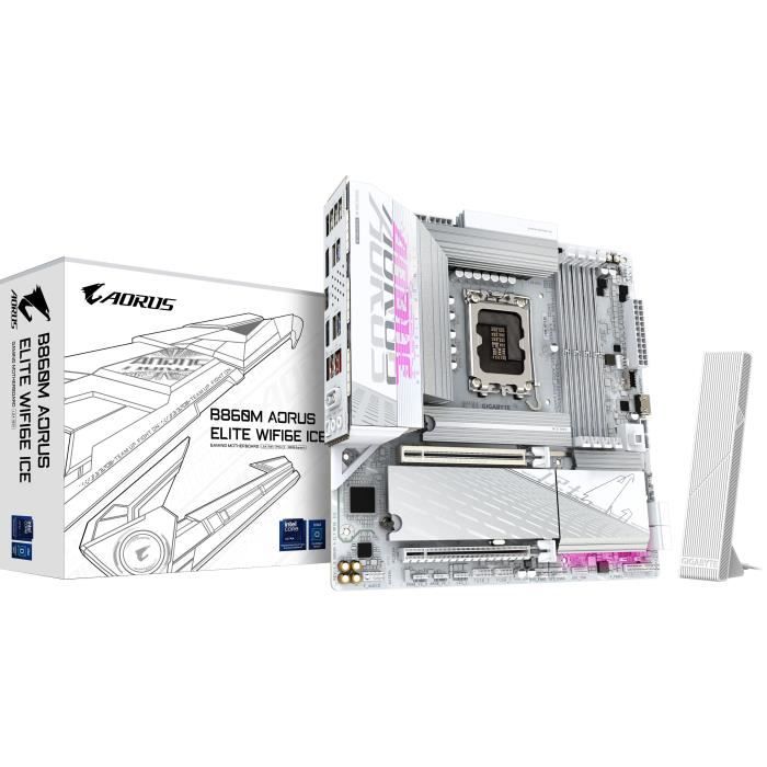 Carte mère - GIGABYTE - B860M AORUS ELITE WF6E ICE