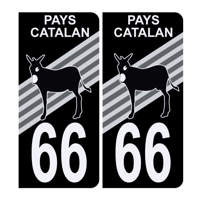 Autocollants Blason Flandres Pour Plaque D'immatriculation - Lot De 2 Stickers, Dimensions 45x100mm, Noir