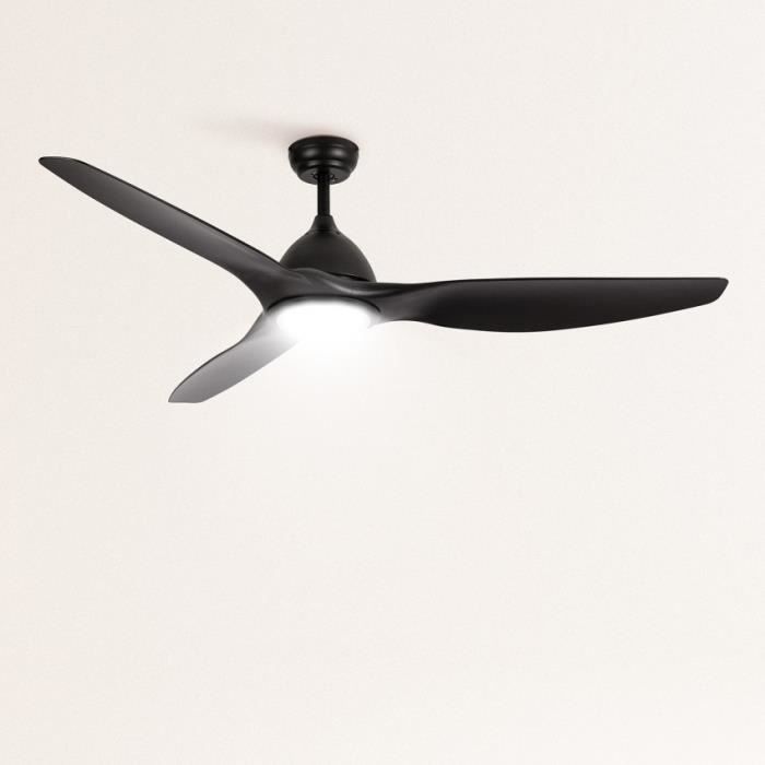 Ventilateur de plafond - Create - Avec lumière - Silencieux - XL Ø163 cm - Noir - Create