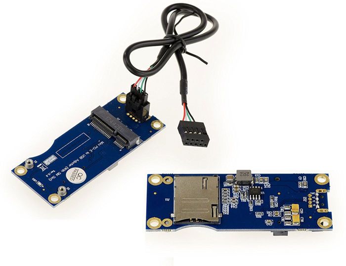 Adaptateur M2 B Key USB 3.0 pour WWAN LTE Avec support SIM 3G 4G 5G