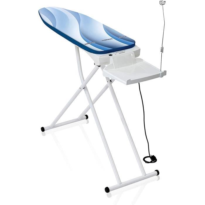 Table à Repasser C, 124x45 cm, repose-fer vapeur solide SSIR - Denim B