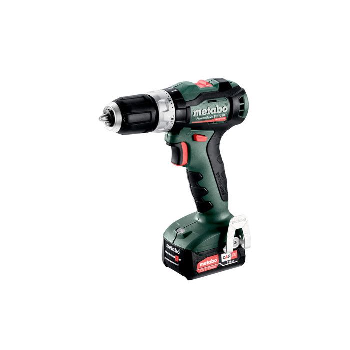 Perceuse à percussion METABO powermaxx bs12 bl 12V 2X2AH LI POWER CHARGEUR SC 30 METABOX 118 601046500