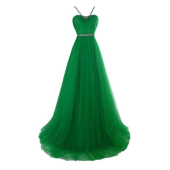robe tulle verte