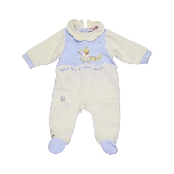 Pyjama 1 Piece Bebe Fille 3 Suisses 6 Mois Blanc Hiver Vetement Bebe Blanc Blanc Cdiscount Pret A Porter