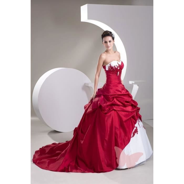 robe bustier rouge mariage