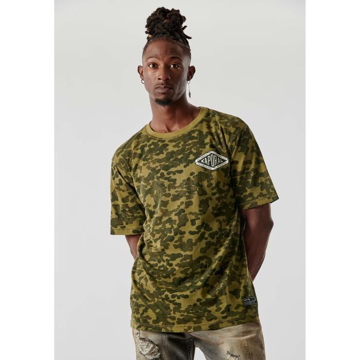 KAPORAL - T-shirt kaki camouflage Homme 100% coton RAMON