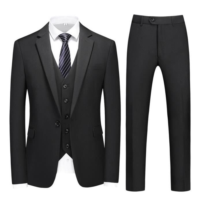 Costume Homme Slim 3 Pièces 2025 - Veste, Gilet Et Pantalon Pour Mariage, Business Ou Soirée élégante