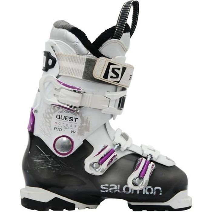 Chaussures de ski Salomon Quest access R70w blanc noir violet Cdiscount Sport